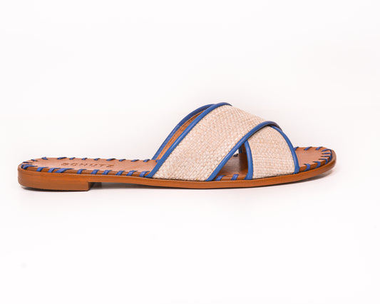 Alita Woven Raffia Slide
