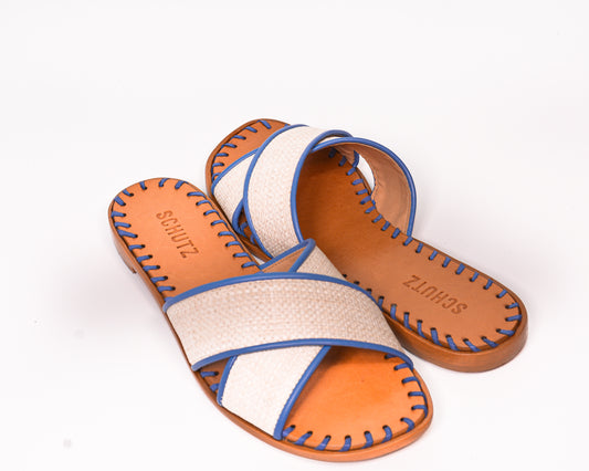 Alita Woven Raffia Slide
